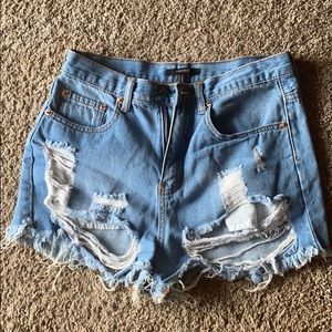 High Waisted Denim Shorts